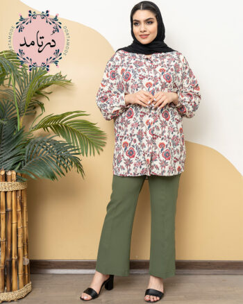 شومیز جلو دکمه گلنار