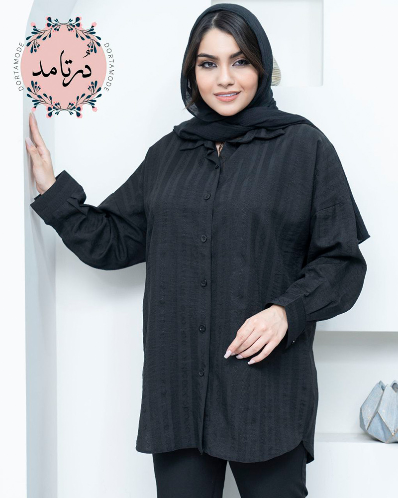 شومیز جلو دکمه کتیبه