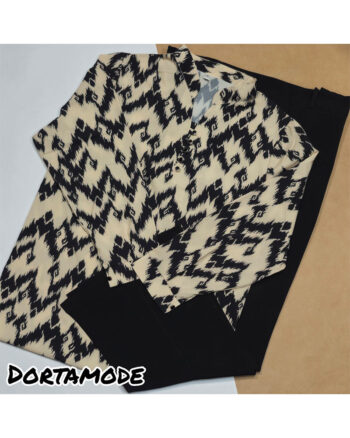 شومیز آلا مشکی کرم