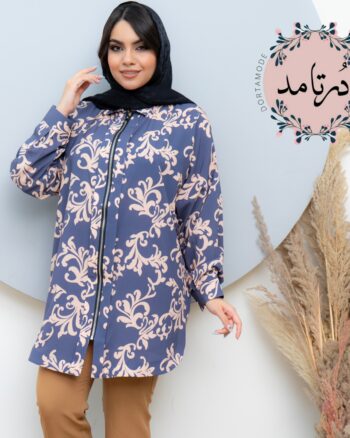 شومیز جلو زیپ دار داماس
