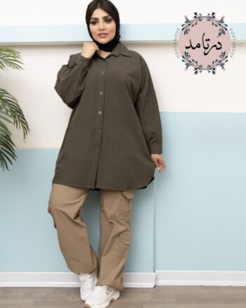 شومیز مانتویی لینن سایز بزرگ