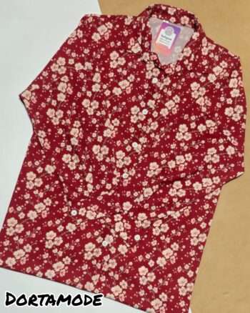 شومیز  گلدار طرح نیلوفر