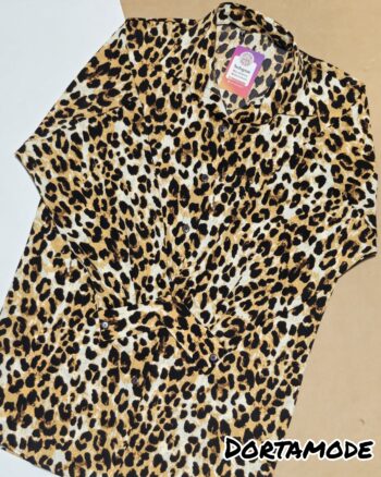 شومیز پلنگی کرپ الیزه